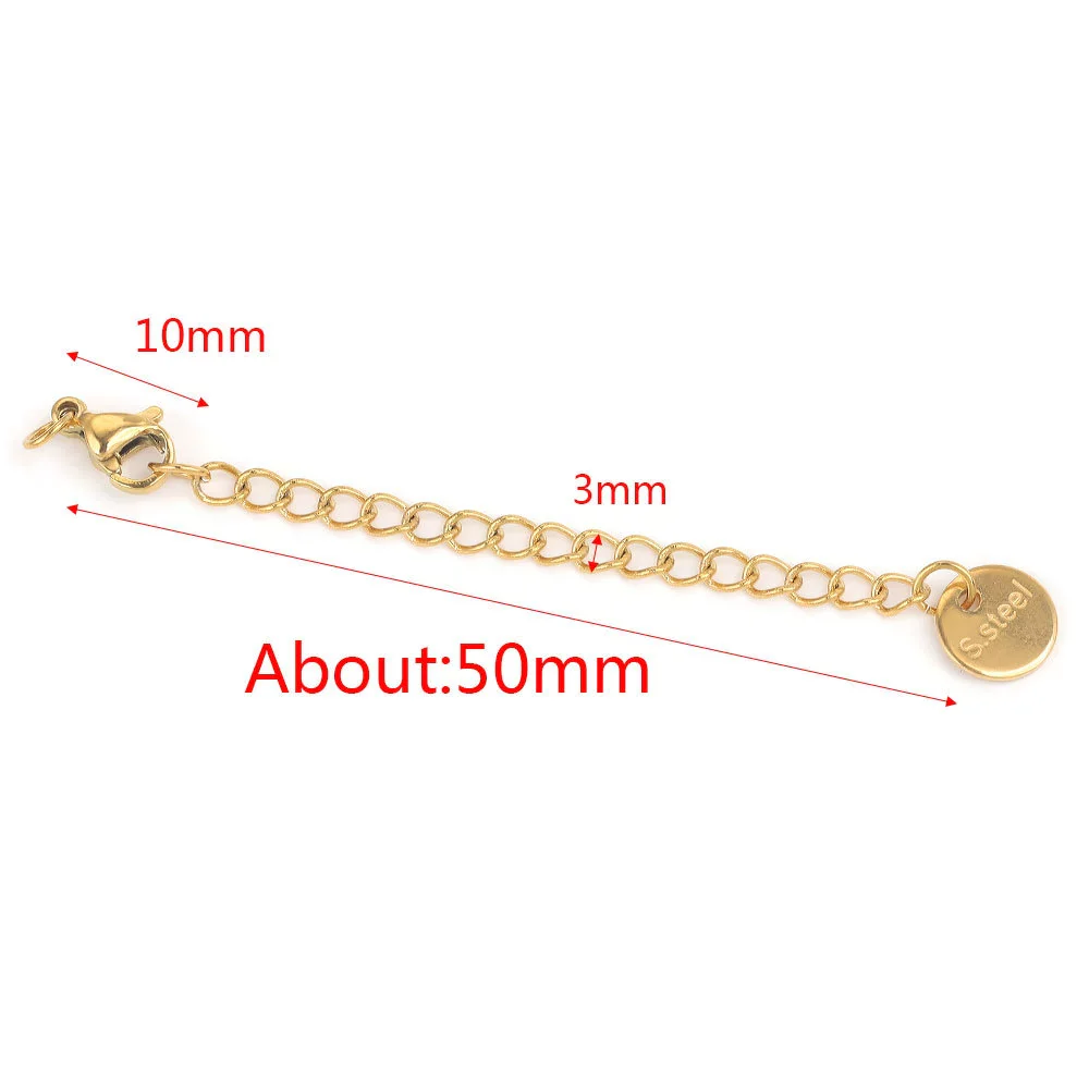 Stainless Steel Vacuum Plated Tail Chain Extension Chain Jewelry Accessories Material - Image 18
