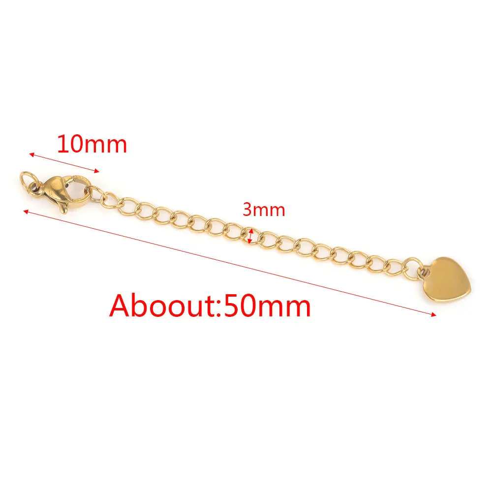 Stainless Steel Vacuum Plated Tail Chain Extension Chain Jewelry Accessories Material - Image 22