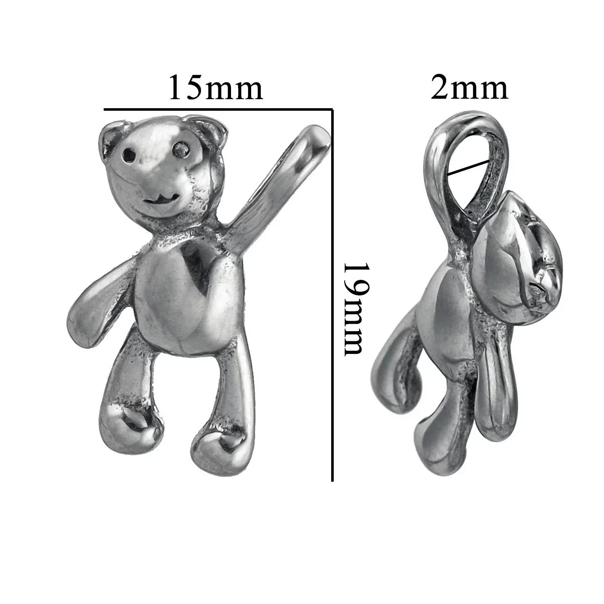 Stainless Steel Vintage Personality Violent Bear Pendant Necklace With Compass Pattern And Electroplating Treatment - Image 11