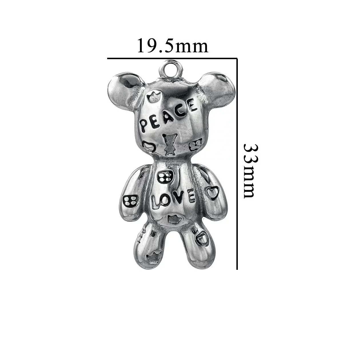 Stainless Steel Vintage Personality Violent Bear Pendant Necklace With Compass Pattern And Electroplating Treatment - Image 6