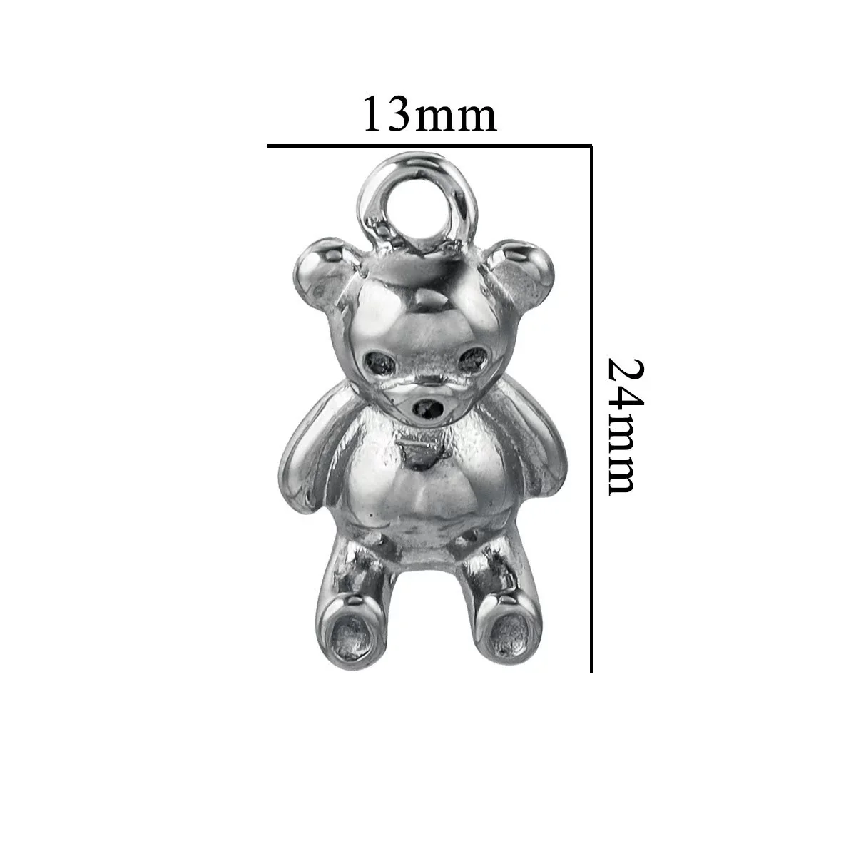 Stainless Steel Vintage Personality Violent Bear Pendant Necklace With Compass Pattern And Electroplating Treatment - Image 7