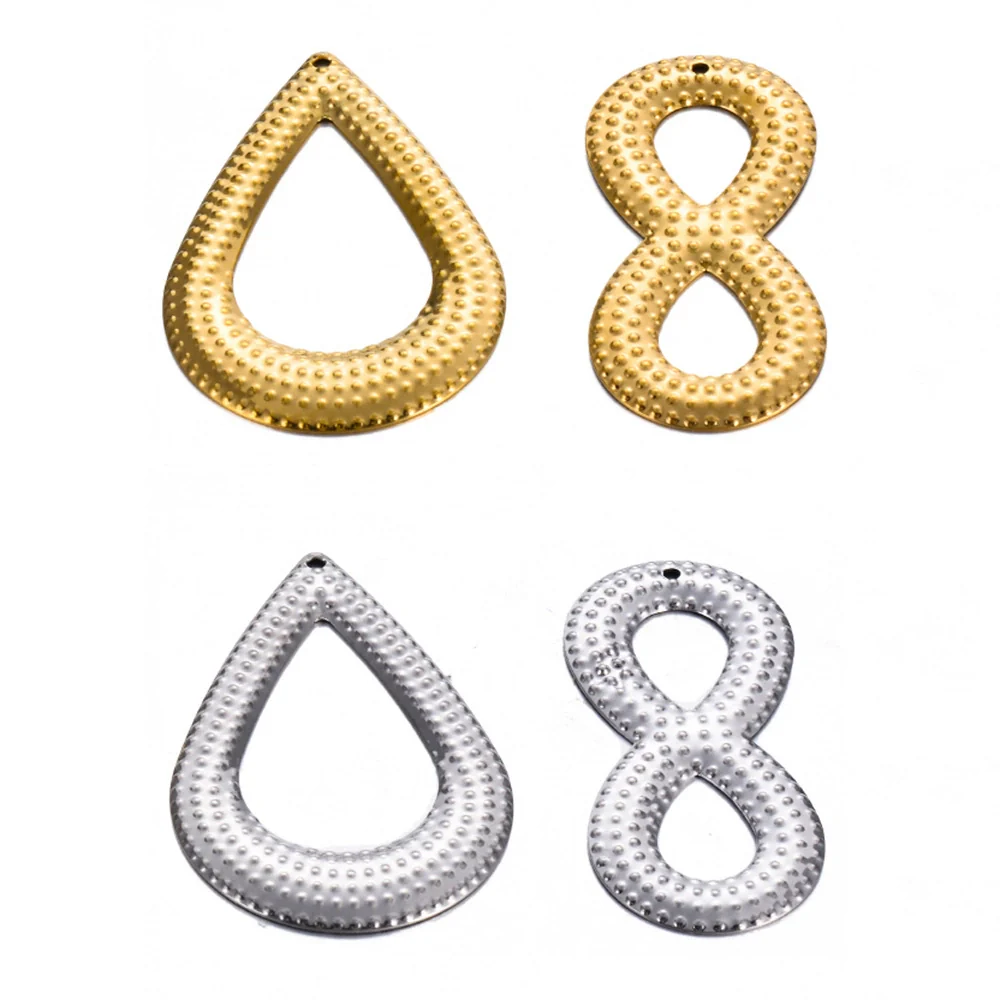 Stainless Steel Water Drop 8 Shaped Jewelry Accessories Electroplated For Diy Earrings Necklace Pendant