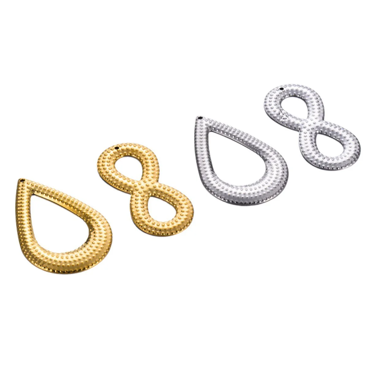 Stainless Steel Water Drop 8 Shaped Jewelry Accessories Electroplated For Diy Earrings Necklace Pendant - Image 5
