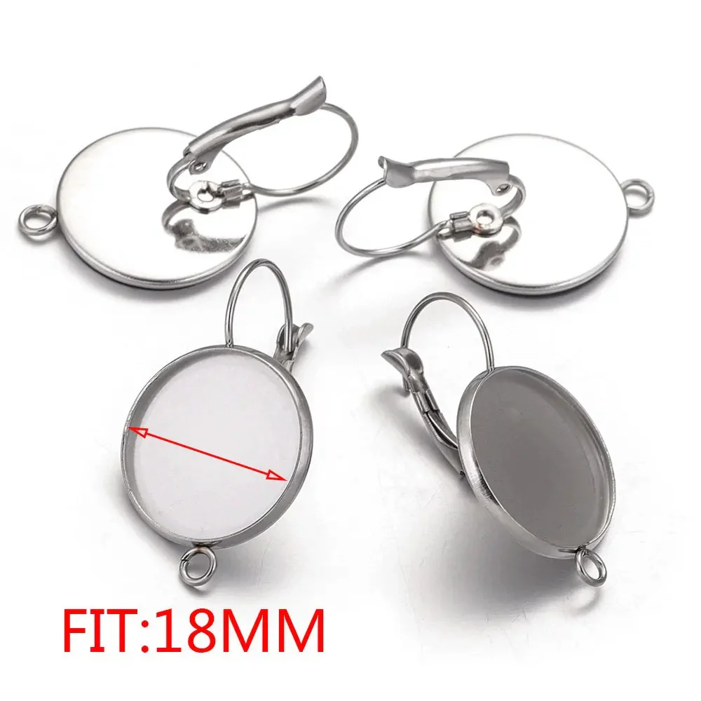 Stainless Steel Welding Ring Earrings Diy Jewelry Ear Tray Accessories With Electroplating - Image 12