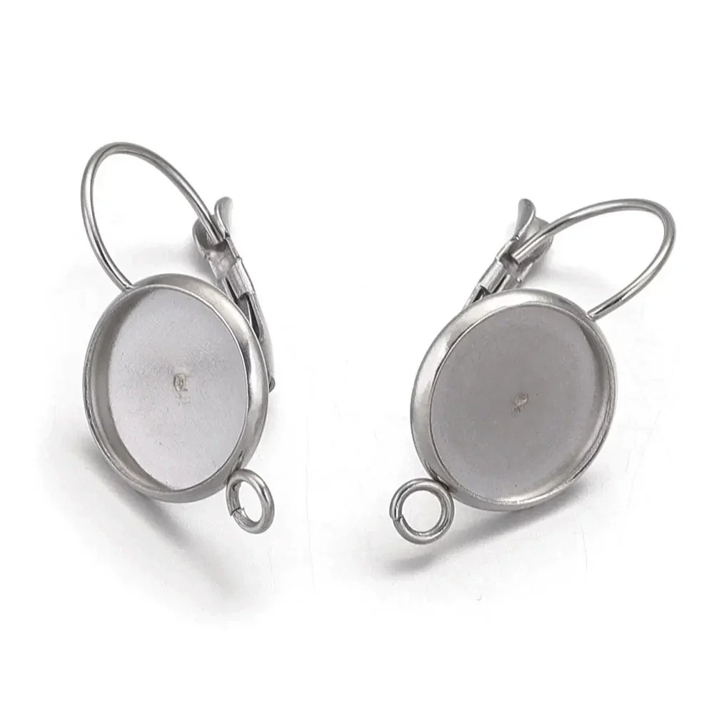 Stainless Steel Welding Ring Earrings Diy Jewelry Ear Tray Accessories With Electroplating - Image 5
