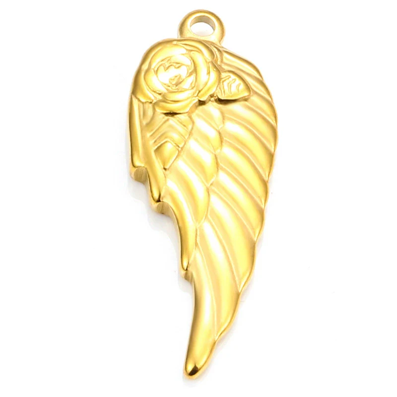 Stainless Steel Wings Pendant Necklace Jewelry Accessories With Vacuum Furnace Plating Gold And Electroplating Design - Image 7