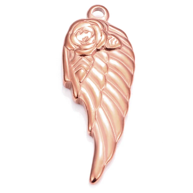 Stainless Steel Wings Pendant Necklace Jewelry Accessories With Vacuum Furnace Plating Gold And Electroplating Design - Image 8
