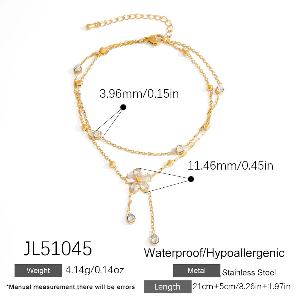 Stainless Steel Women's Anklets With Animal Zodiac Pattern Light Luxury Style 18K Gold Nonfading - Image 10