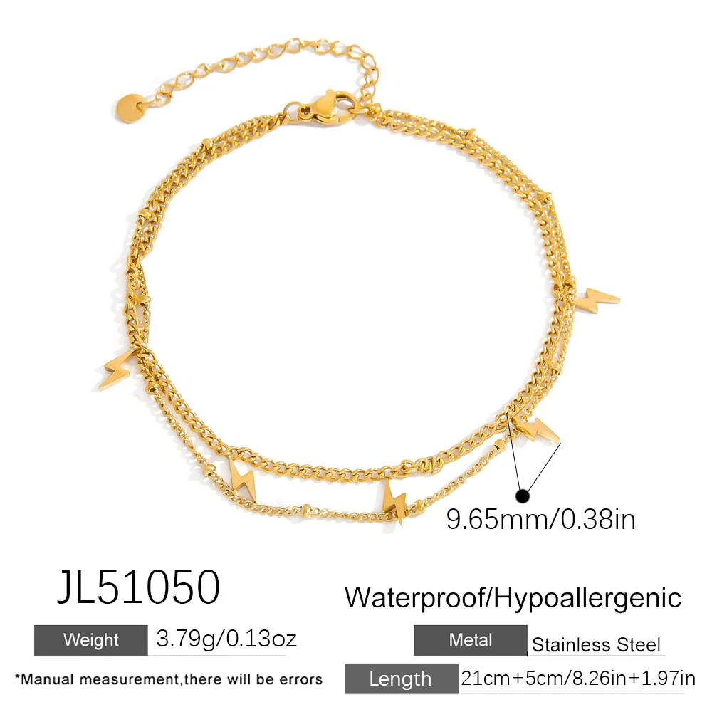 Stainless Steel Women's Anklets With Animal Zodiac Pattern Light Luxury Style 18K Gold Nonfading - Image 15