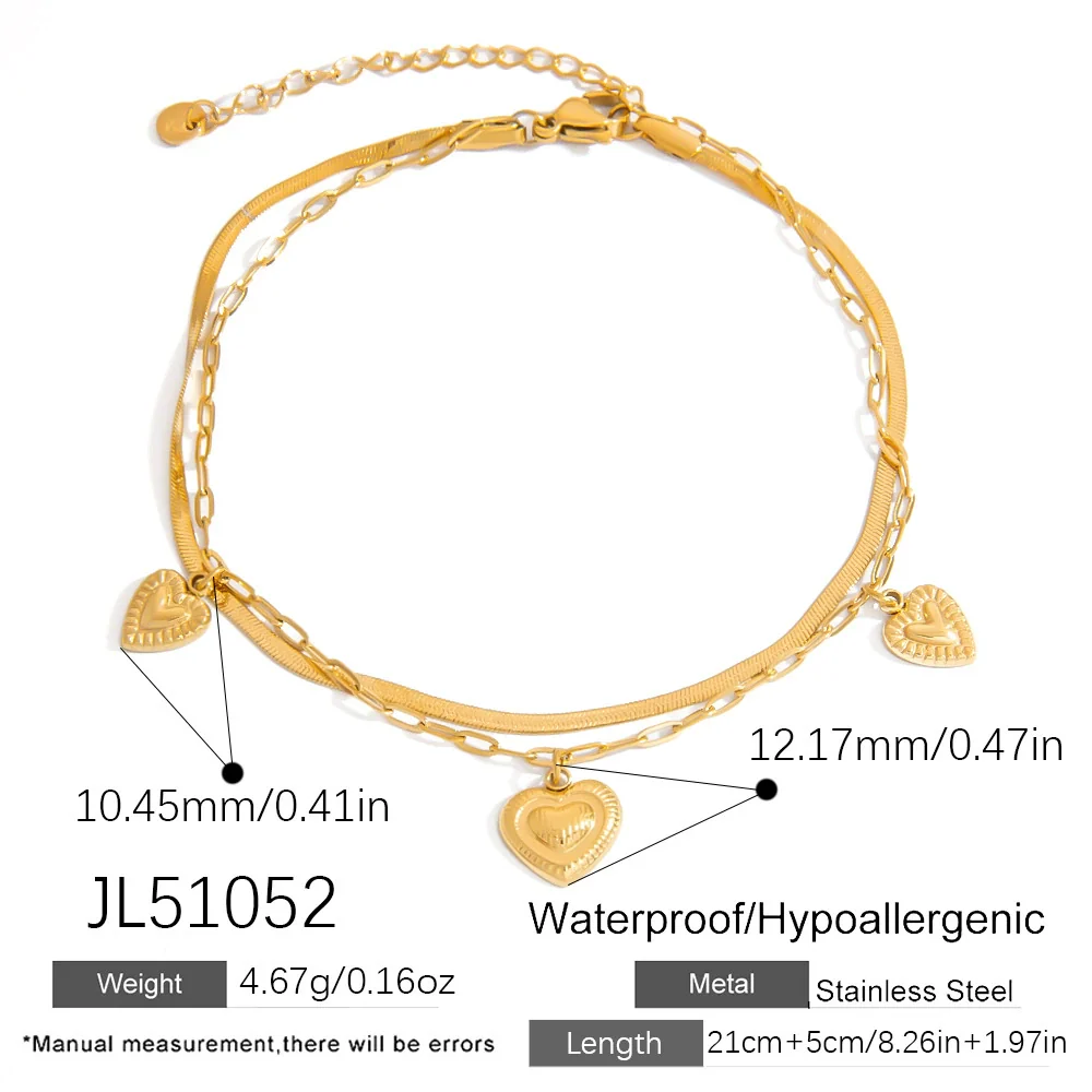 Stainless Steel Women's Anklets With Animal Zodiac Pattern Light Luxury Style 18K Gold Nonfading - Image 17