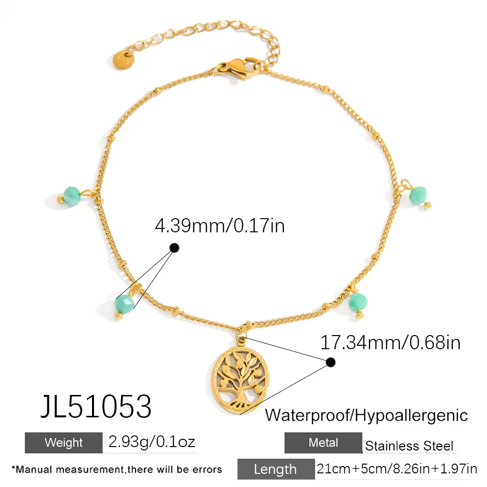 Stainless Steel Women's Anklets With Animal Zodiac Pattern Light Luxury Style 18K Gold Nonfading - Image 18