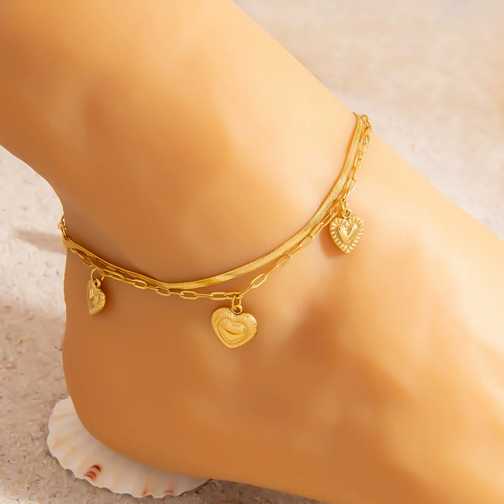 Stainless Steel Women's Anklets With Animal Zodiac Pattern Light Luxury Style 18K Gold Nonfading - Image 2