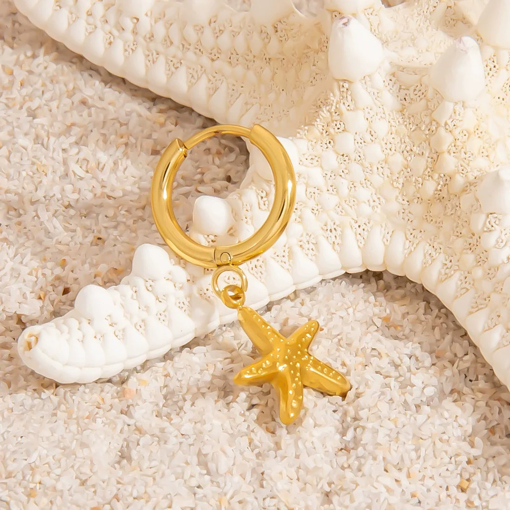 Stainless Steel Women's Earrings With Flower Pattern And Electroplating Retro Fashion Minimalist Style - Image 4