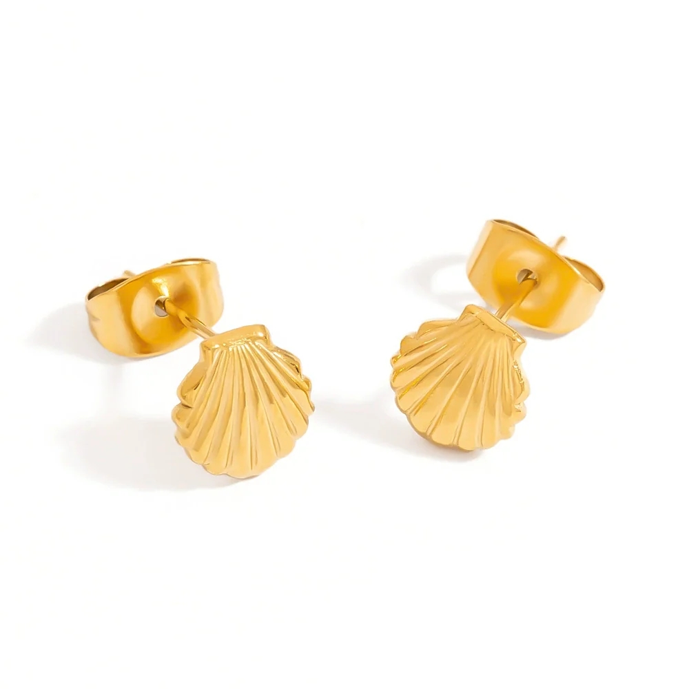 Stainless Steel Women's Earrings With Flower Pattern And Electroplating Retro Fashion Minimalist Style - Image 5