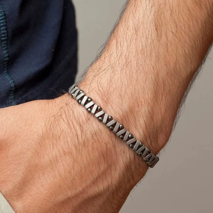 Stone Geometric Handmade Hiphop Elastic Beaded Bracelet For Men And Women - Image 2