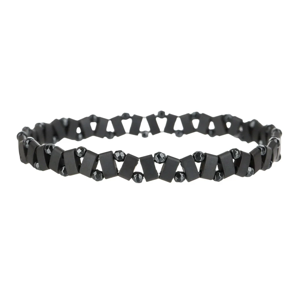 Stone Geometric Handmade Hiphop Elastic Beaded Bracelet For Men And Women - Image 5