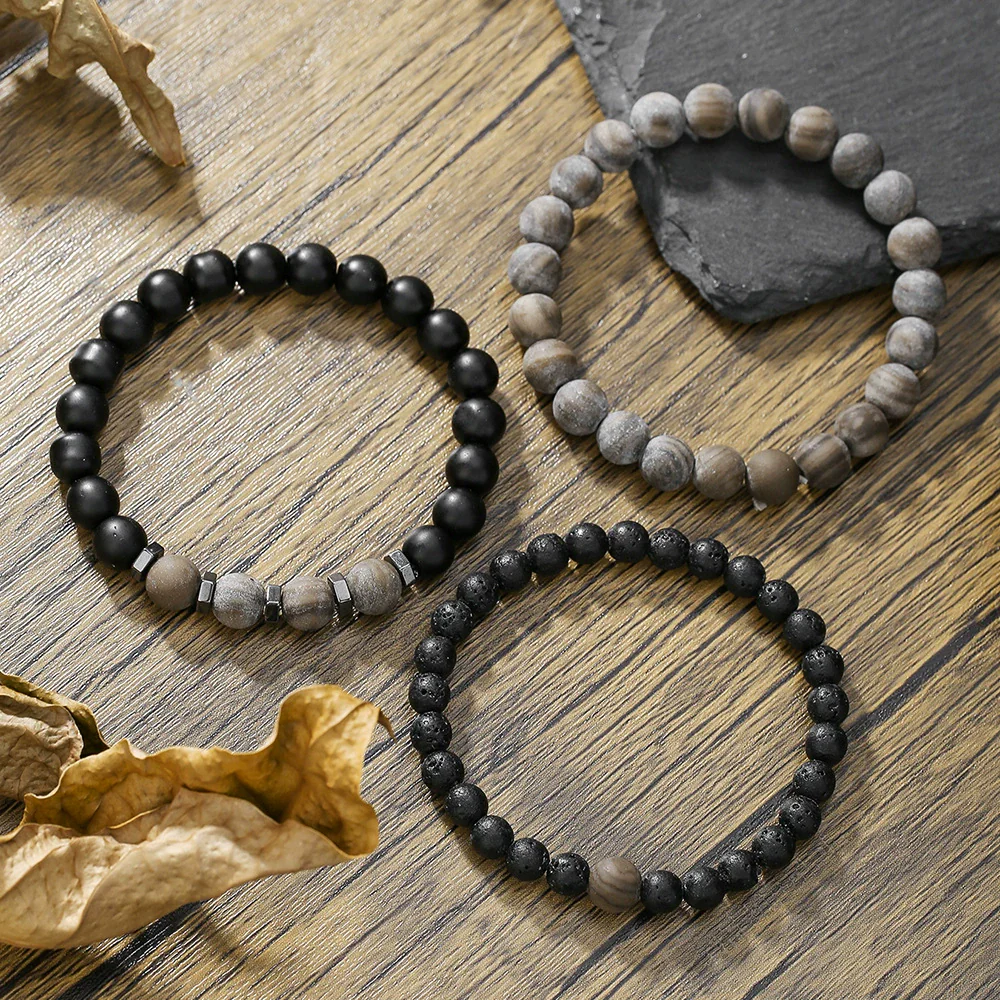 Stone Geometric Handmade Unisex Bracelet - Image 3