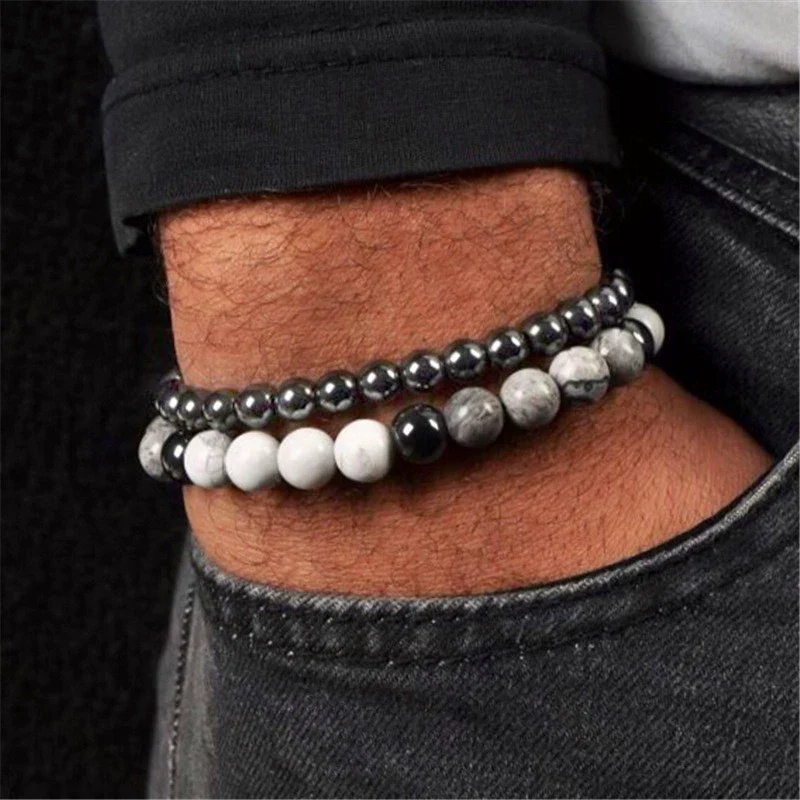 Stone Geometric Handmade Unisex Bracelet - Image 9