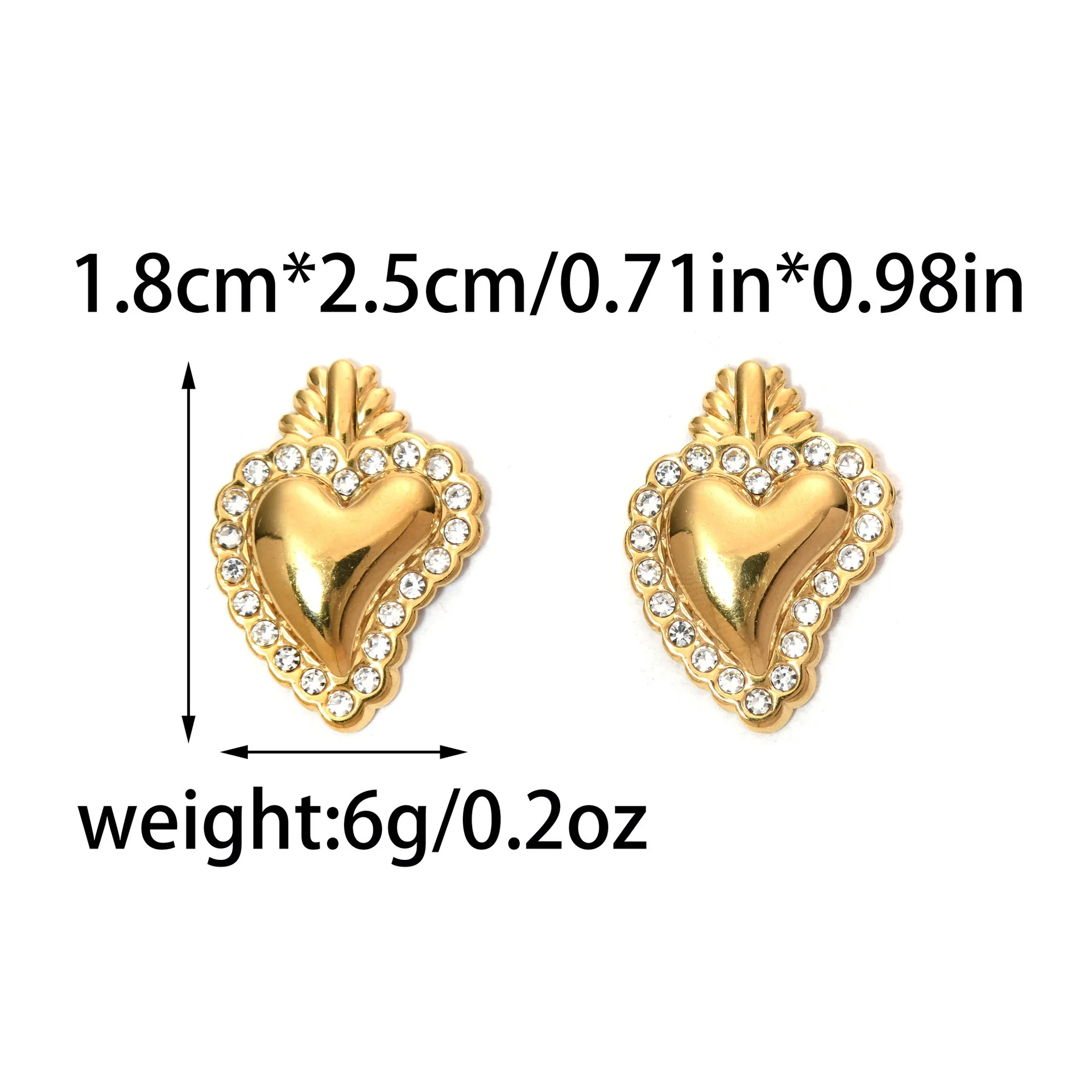 Strawberry Pattern Stainless Steel Electroplated Women's Earrings And Ring Set - Image 5