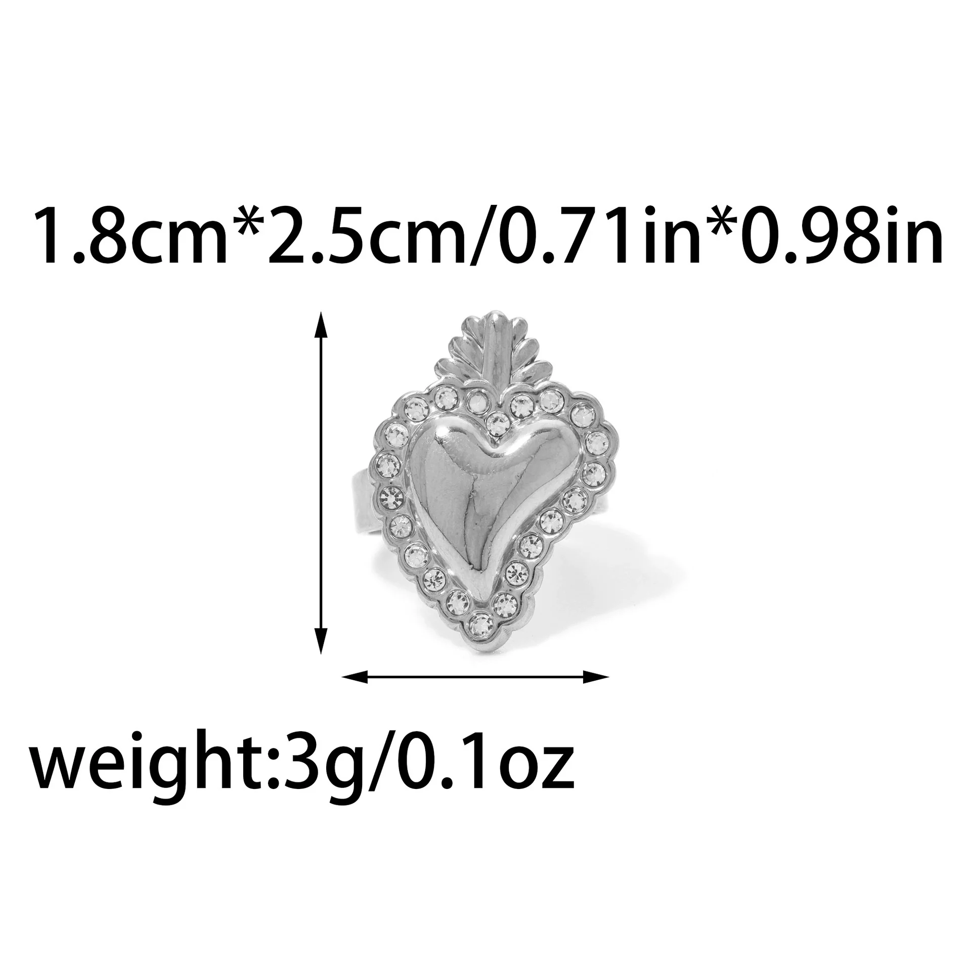 Strawberry Pattern Stainless Steel Electroplated Women's Earrings And Ring Set - Image 6
