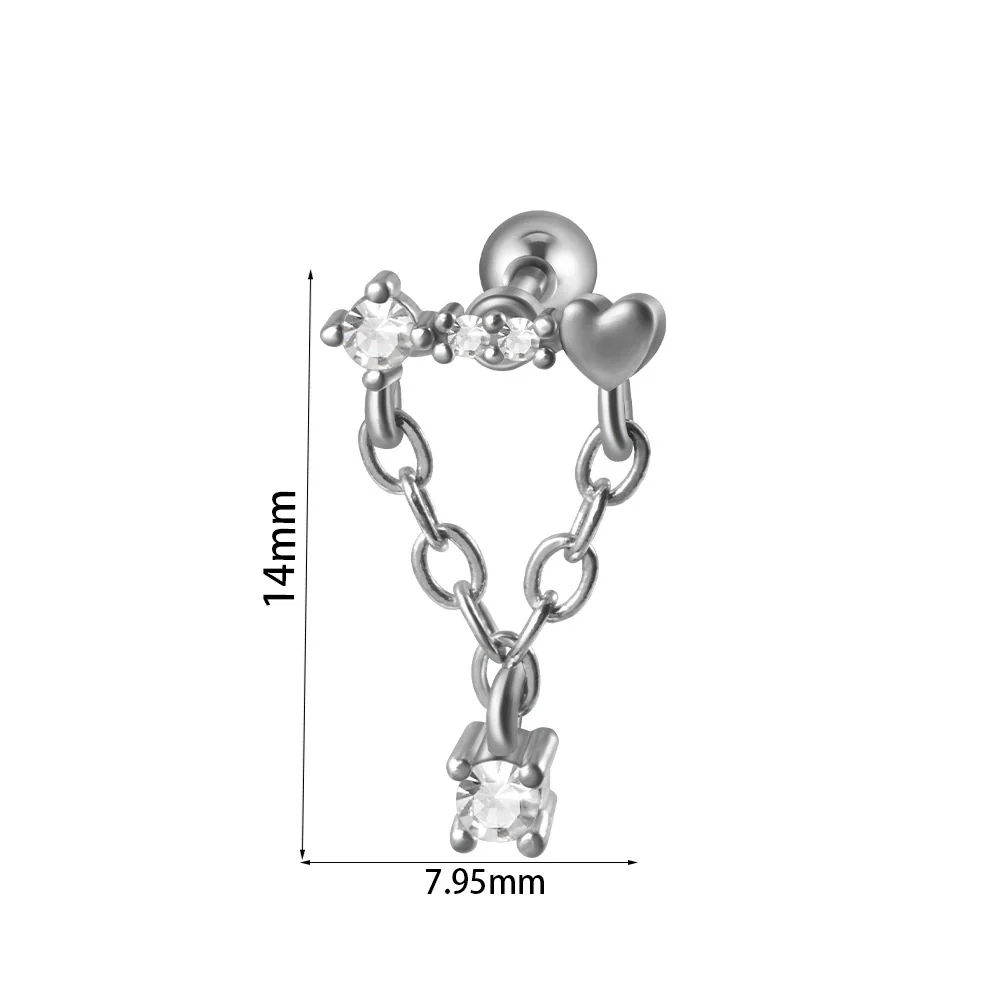 Stud Earrings Stainless Steel Butterfly Geometric Flower Insect Diamond - Image 17