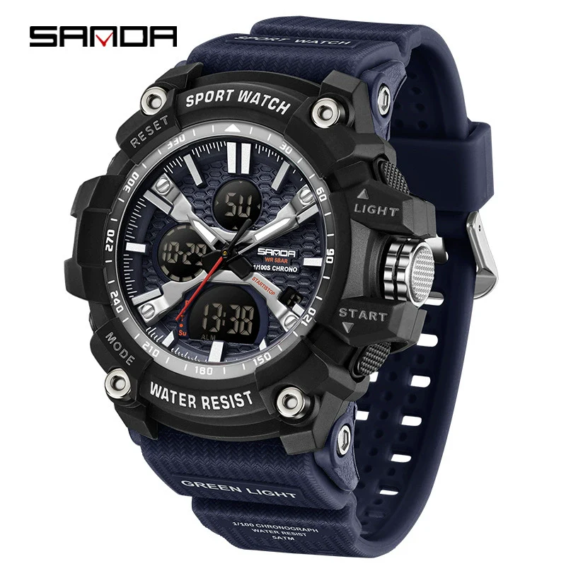 Student Sports Watch Tpu Strap Abs Case Acrylic Mirror Waterproof Luminous Highend Style - Image 11