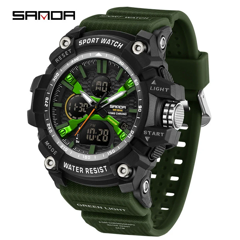 Student Sports Watch Tpu Strap Abs Case Acrylic Mirror Waterproof Luminous Highend Style - Image 6
