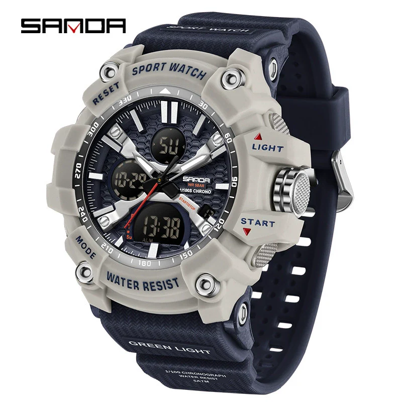 Student Sports Watch Tpu Strap Abs Case Acrylic Mirror Waterproof Luminous Highend Style - Image 8