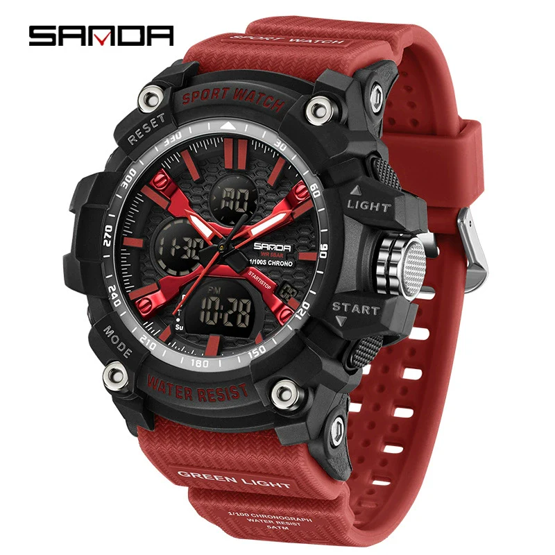 Student Sports Watch Tpu Strap Abs Case Acrylic Mirror Waterproof Luminous Highend Style - Image 9