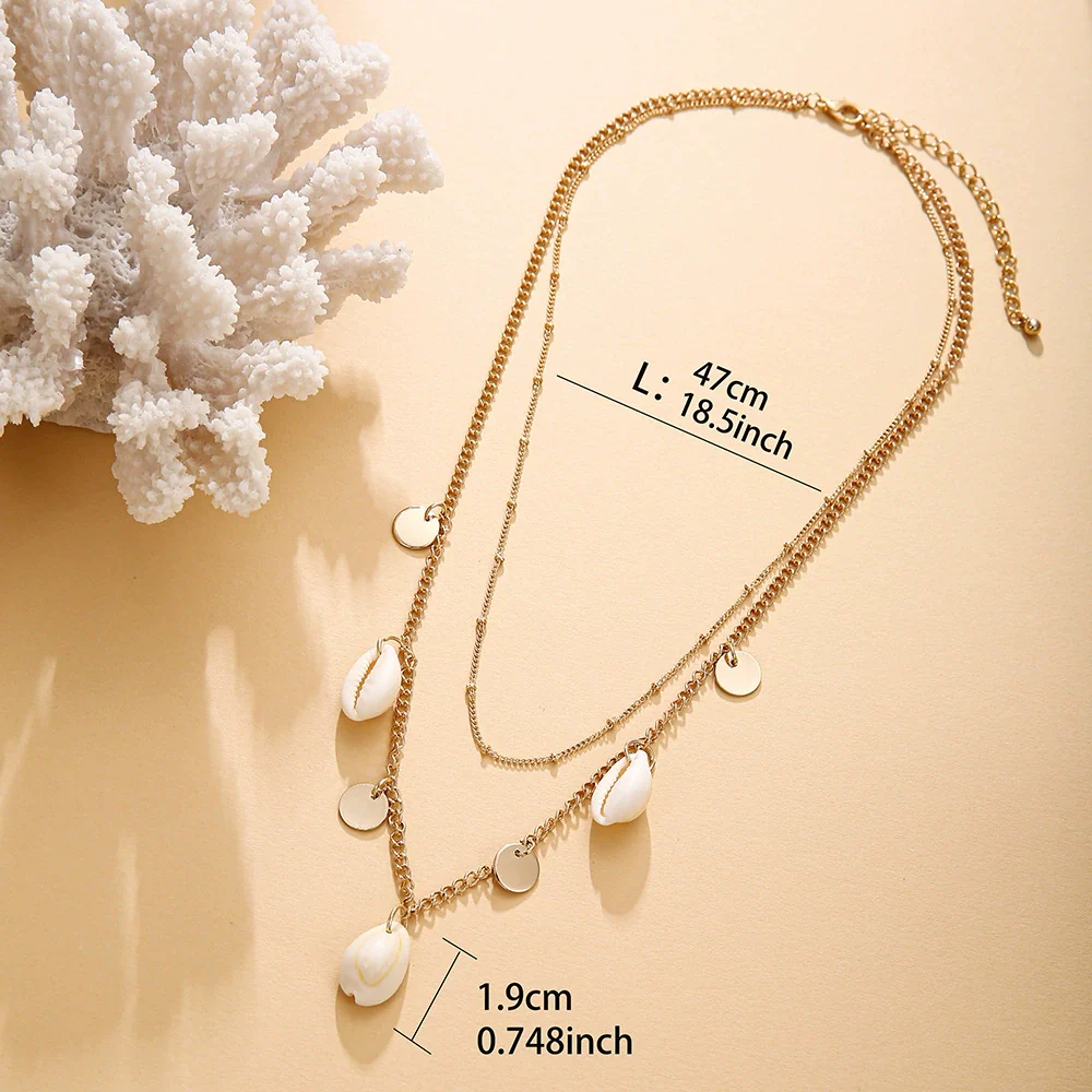 Summer Beach Shell Pendant Women's Necklace Zinc Alloy Electroplating - Image 2