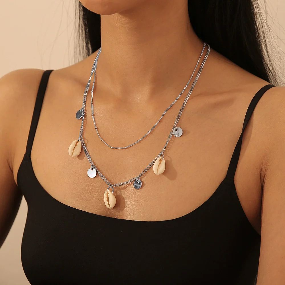 Summer Beach Shell Pendant Women's Necklace Zinc Alloy Electroplating - Image 3