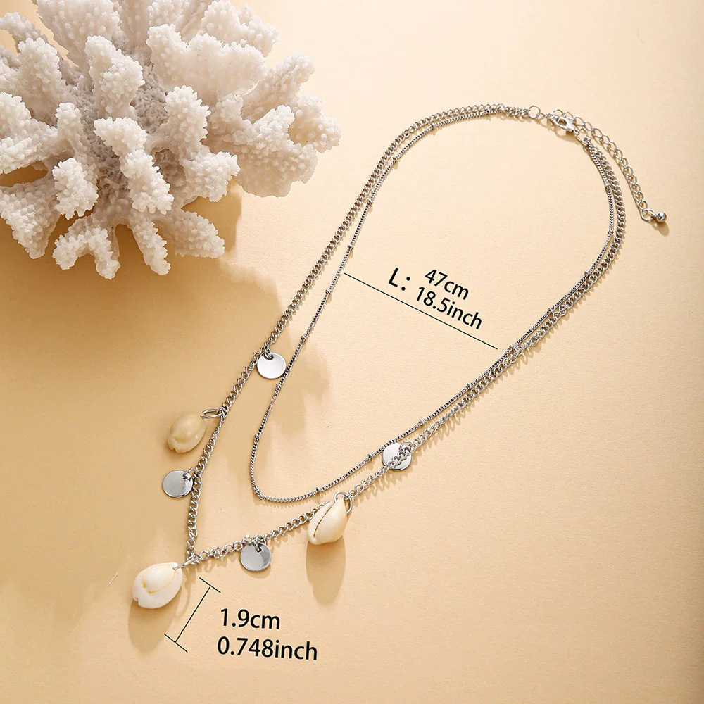 Summer Beach Shell Pendant Women's Necklace Zinc Alloy Electroplating - Image 4