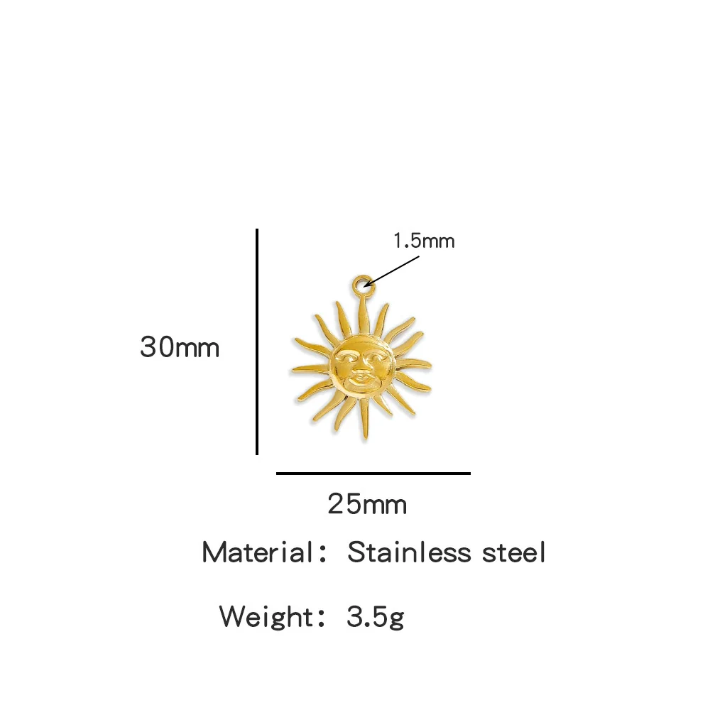 Summer New Sunflower Pendant Stainless Steel Electroplated Jewelry Accessories - Image 10