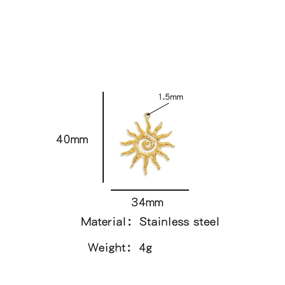 Summer New Sunflower Pendant Stainless Steel Electroplated Jewelry Accessories - Image 14