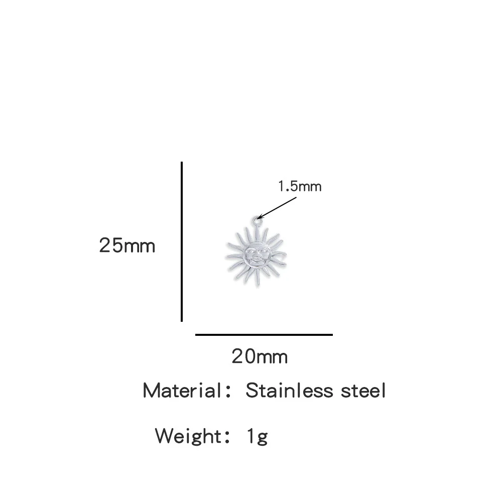 Summer New Sunflower Pendant Stainless Steel Electroplated Jewelry Accessories - Image 18