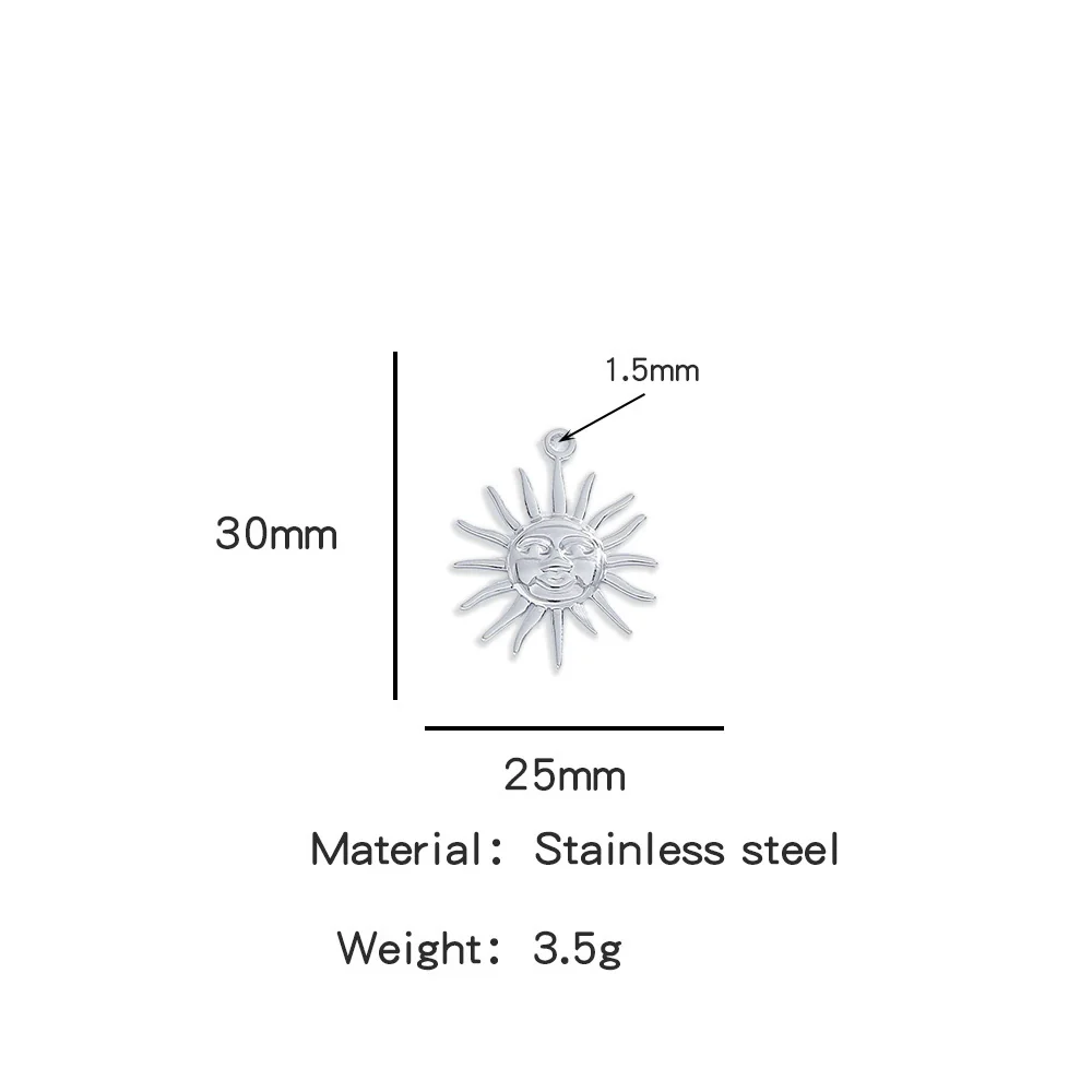 Summer New Sunflower Pendant Stainless Steel Electroplated Jewelry Accessories - Image 19