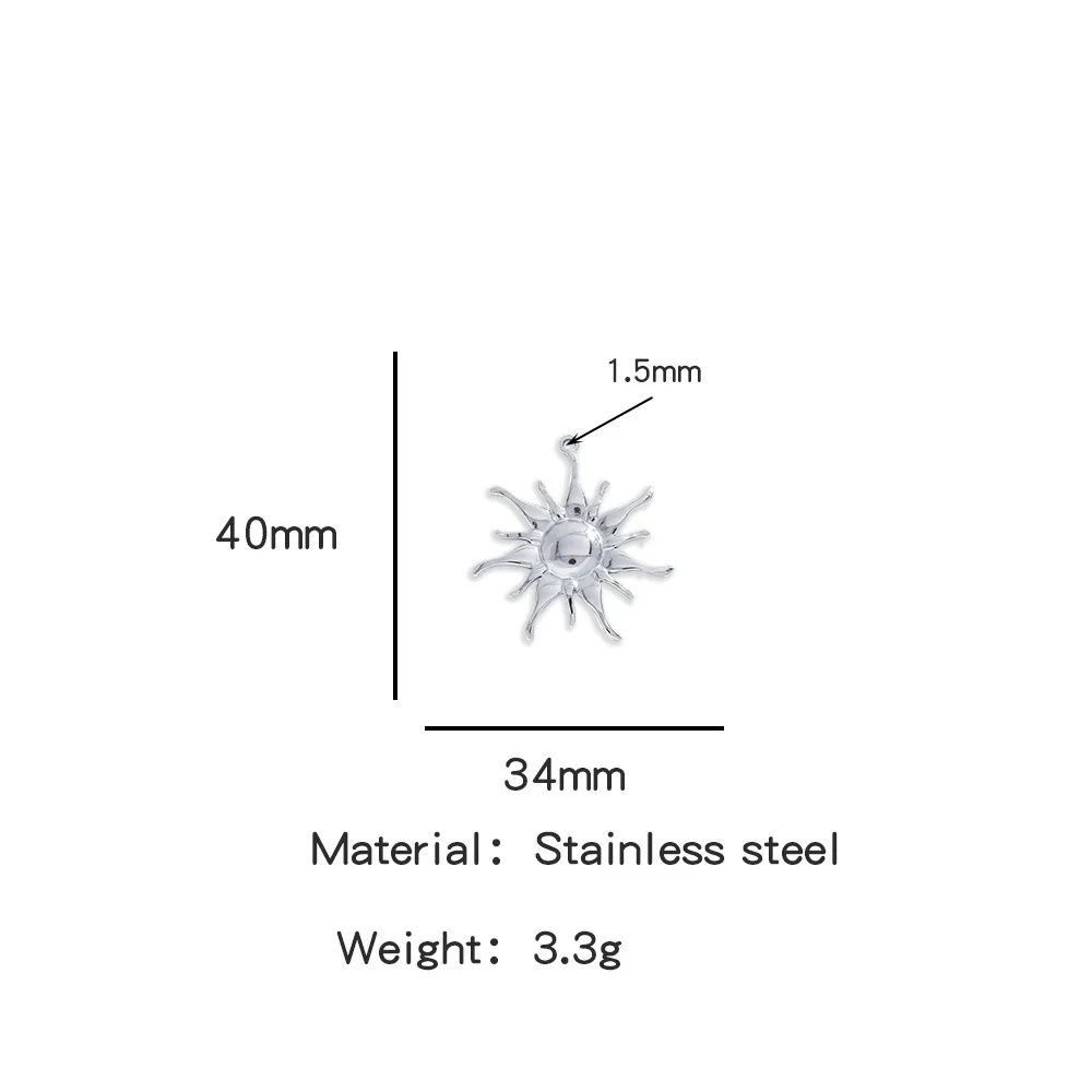 Summer New Sunflower Pendant Stainless Steel Electroplated Jewelry Accessories - Image 20