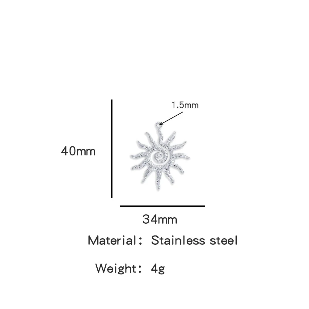 Summer New Sunflower Pendant Stainless Steel Electroplated Jewelry Accessories - Image 23