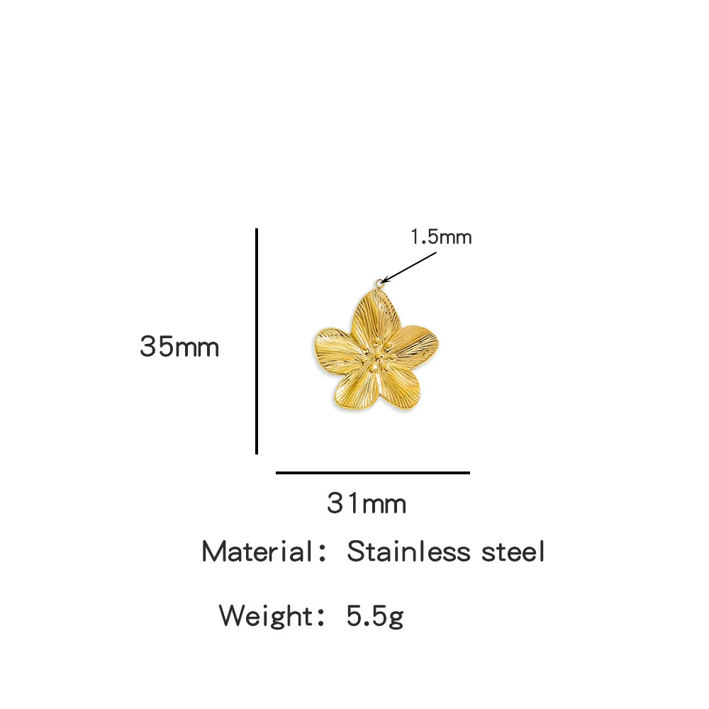 Summer New Sunflower Pendant Stainless Steel Electroplated Jewelry Accessories - Image 8