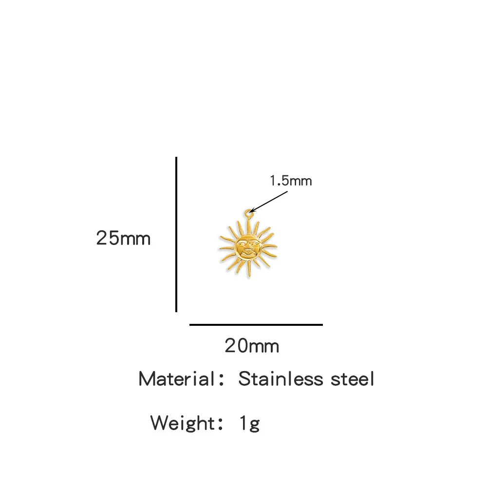 Summer New Sunflower Pendant Stainless Steel Electroplated Jewelry Accessories - Image 9