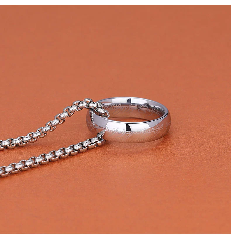 Sweater Chain Necklace Pearl Chain Stainless Steel Titanium Steel Geometric Electroplating Unisex - Image 4