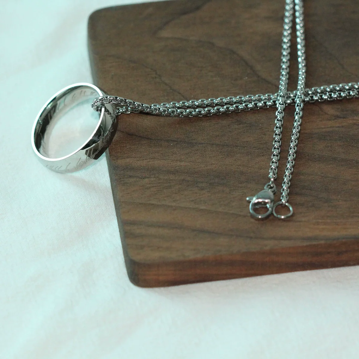 Sweater Chain Necklace Pearl Chain Stainless Steel Titanium Steel Geometric Electroplating Unisex - Image 7