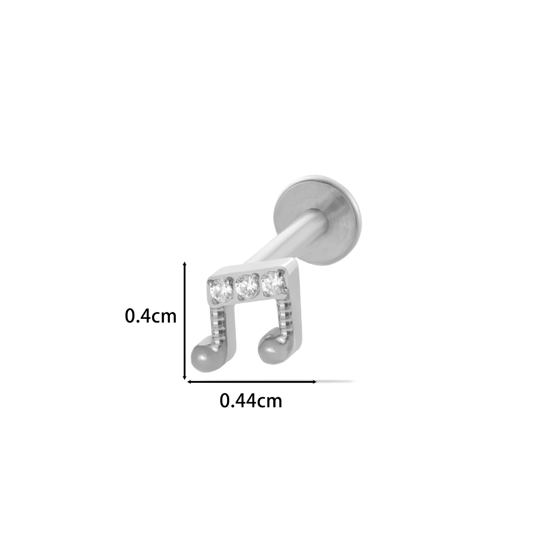 Titanium Alloy Flower Pattern Electroplated Women's Cartilage Puncture Earrings - Image 7