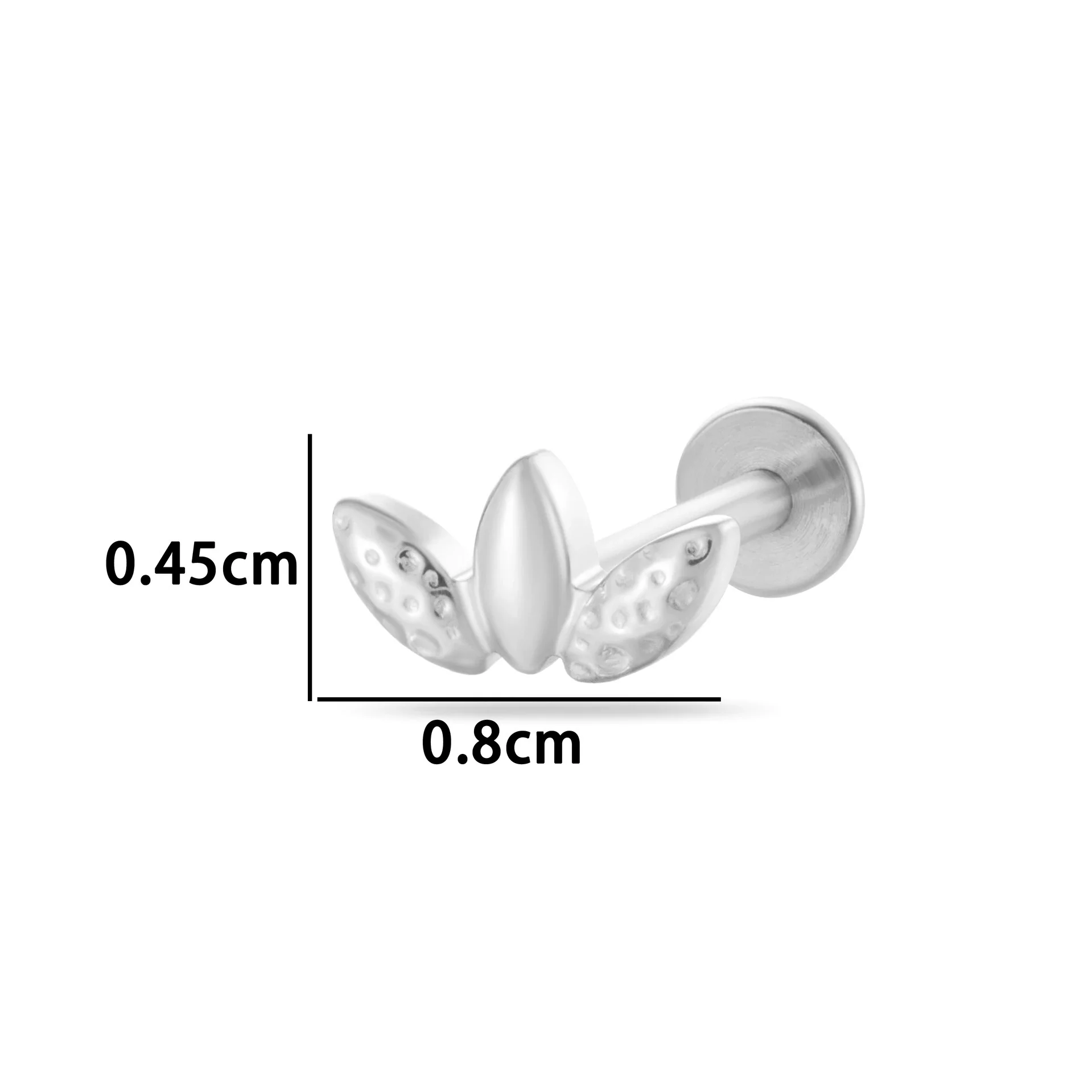 Titanium Alloy Geometric Love Butterfly Inner Teeth Screw Flat Bottom Rod Lip Nail Ear Bone Nail Puncture Jewelry Electroplated - Image 18