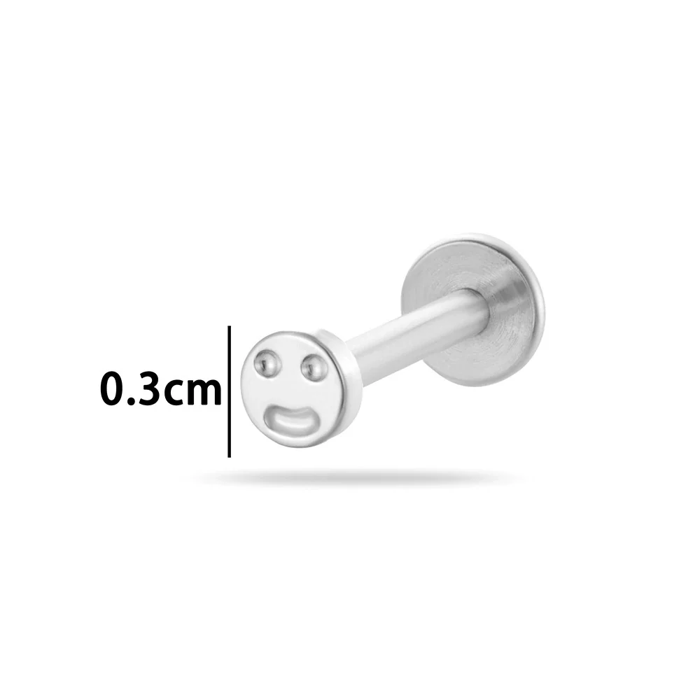 Titanium Alloy Geometric Love Butterfly Inner Teeth Screw Flat Bottom Rod Lip Nail Ear Bone Nail Puncture Jewelry Electroplated - Image 8