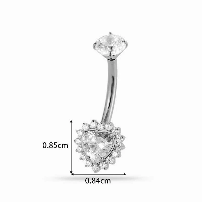Titanium Alloy Inlaid Zirconium Flower Navel Nail Women's Fashion Abdominal Piercing Jewelry - Image 20
