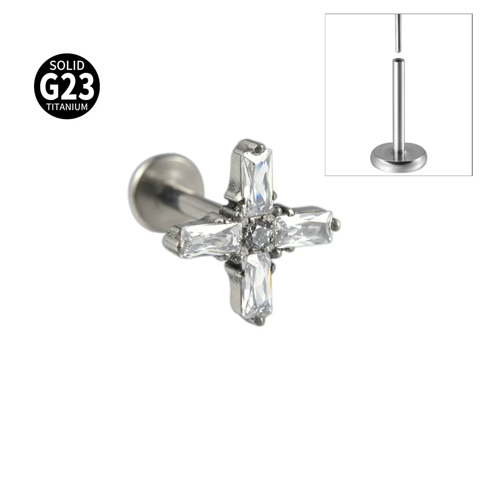Titanium Insects Pattern Threadless Insert Earrings With Electroplating - Image 12
