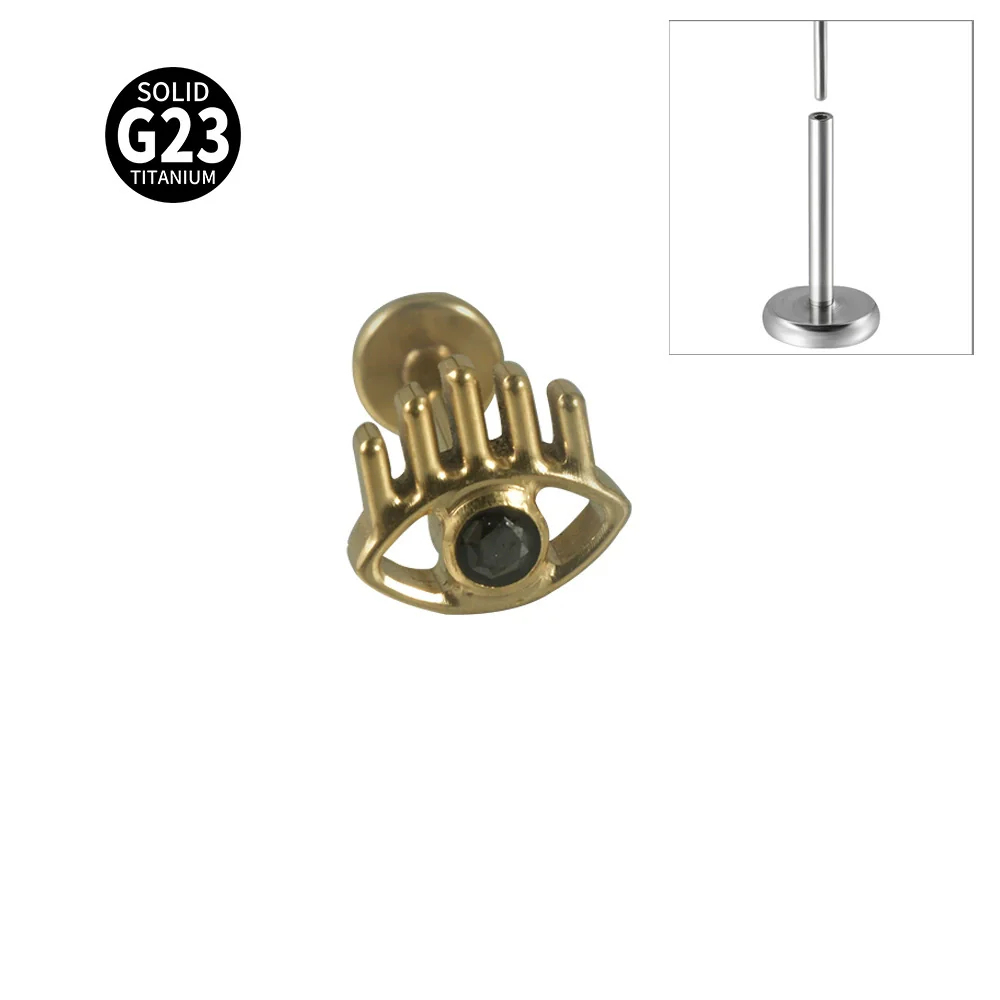 Titanium Insects Pattern Threadless Insert Earrings With Electroplating - Image 17