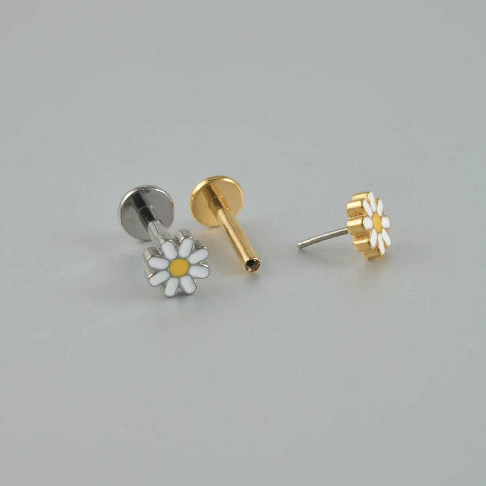 Titanium Insects Pattern Threadless Insert Earrings With Electroplating - Image 2
