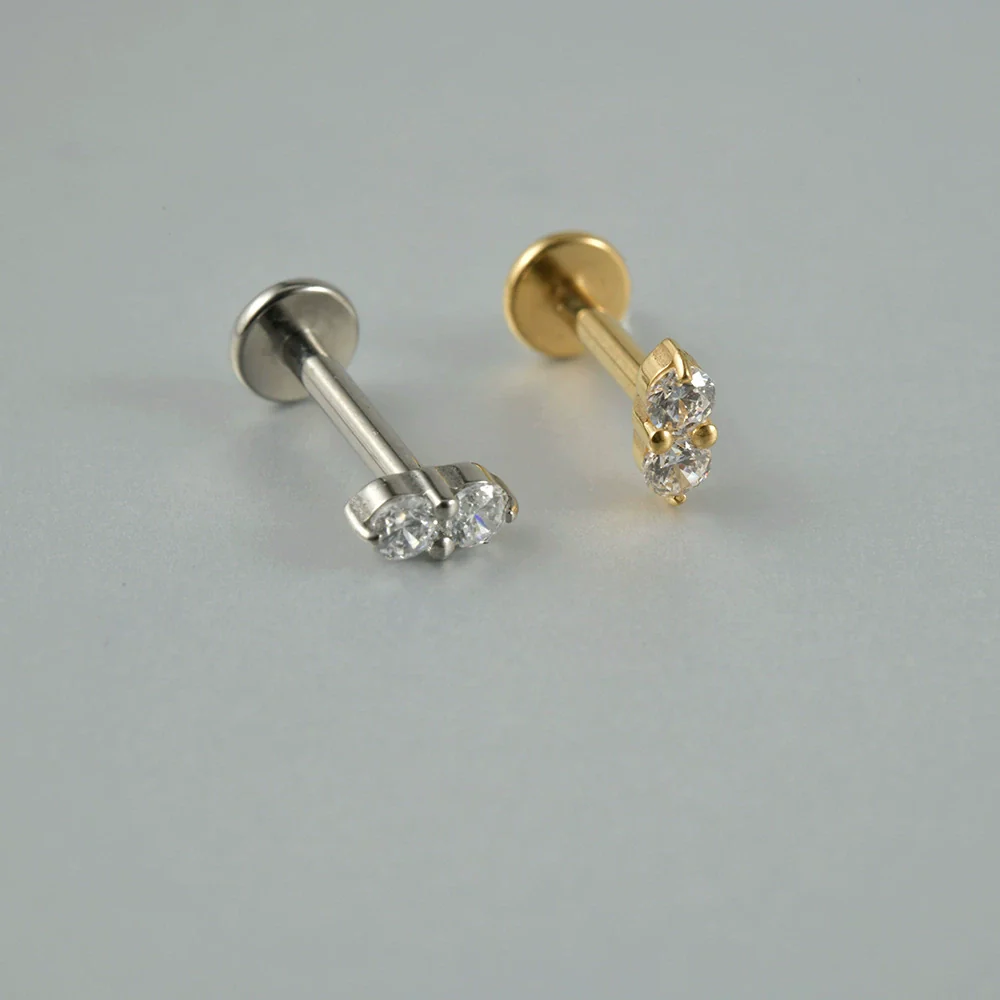 Titanium Insects Pattern Threadless Insert Earrings With Electroplating - Image 3